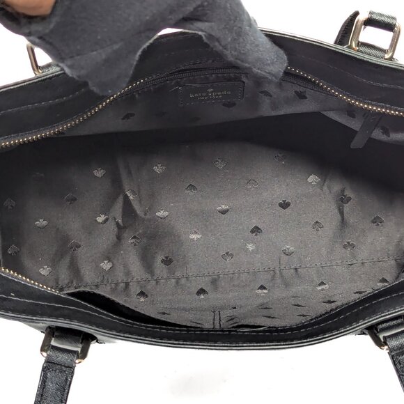 KATE SPADE Dally Laurel Way Saffiano Leather Zip Top Tote Black - Picture 12 of 15